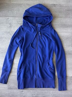 Garage Women's Blue Full-Zip Hoodie Jacket Y2K Preppy